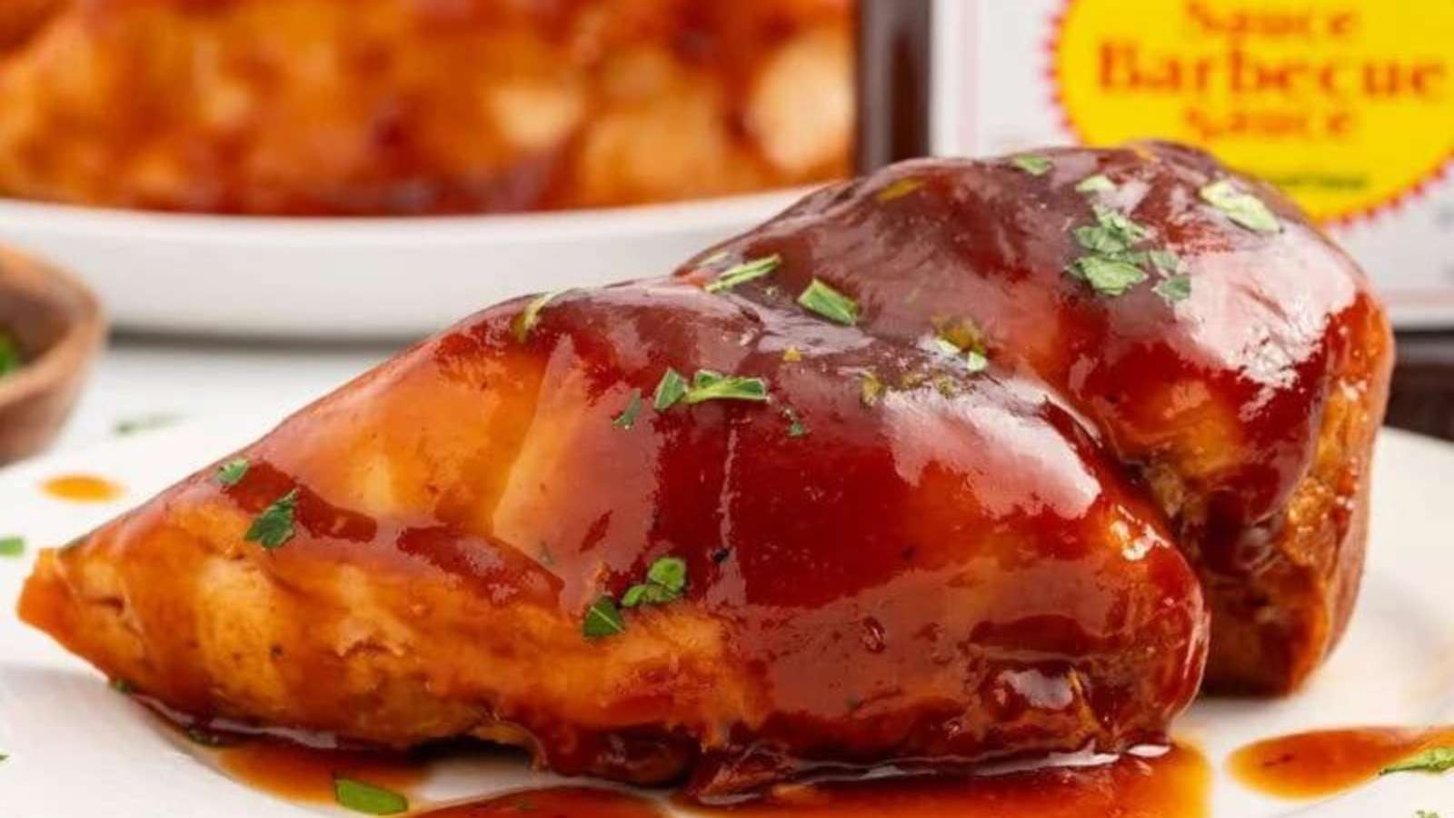 Slow Cooker Chicken in Sweet BBQ Sauce