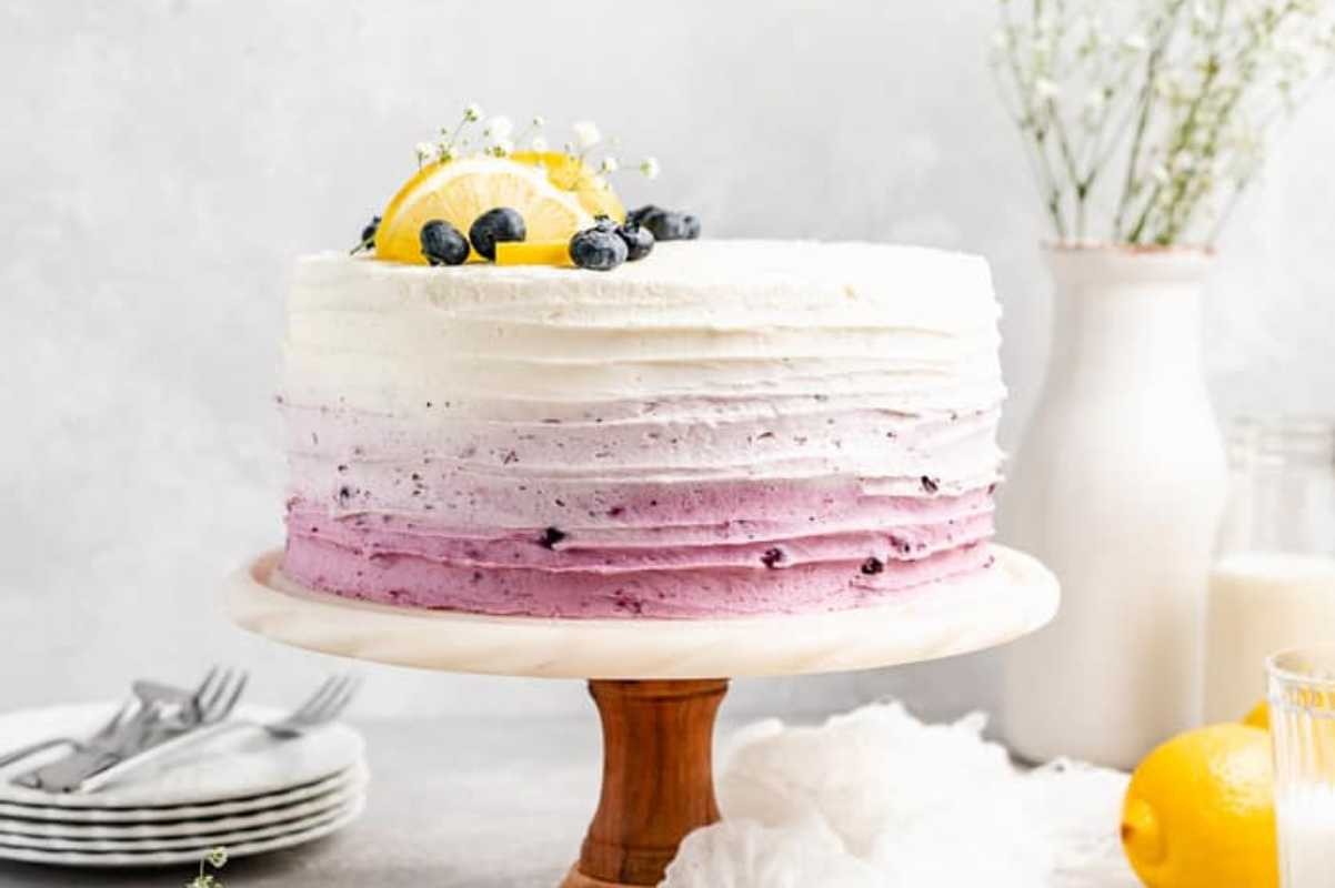 Lemon Blueberry Dream Cream Cheese Cake
