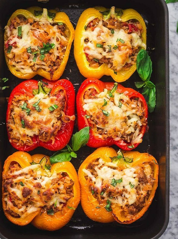 Italian-Style Stuffed Bell Pepper Delight