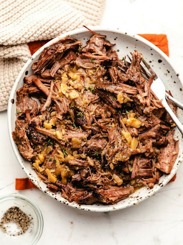 Garlic Pot Roast Simmered to Perfection