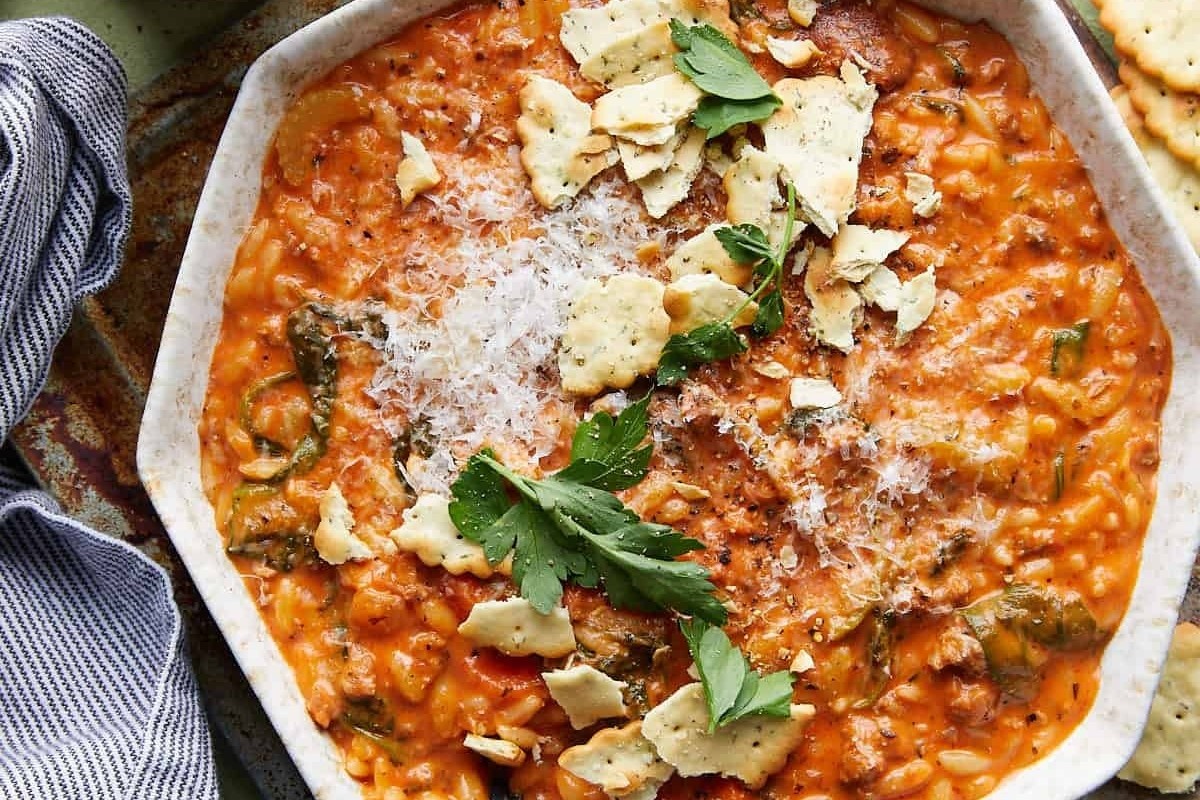 Italian Sausage Orzo Kale Creamy Delight