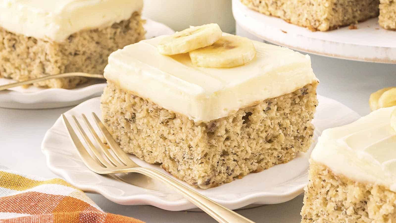 Sweet Banana Cake with Tangy Sour Cream Frosting