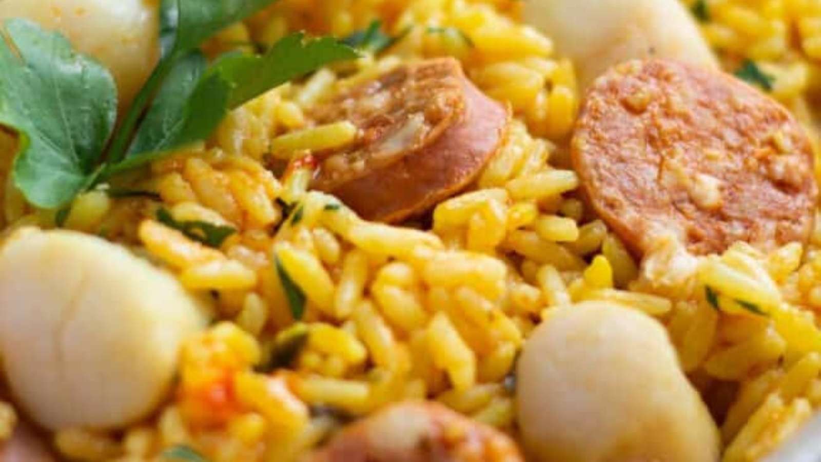 Quick Scallops and Chorizo Paella Delight