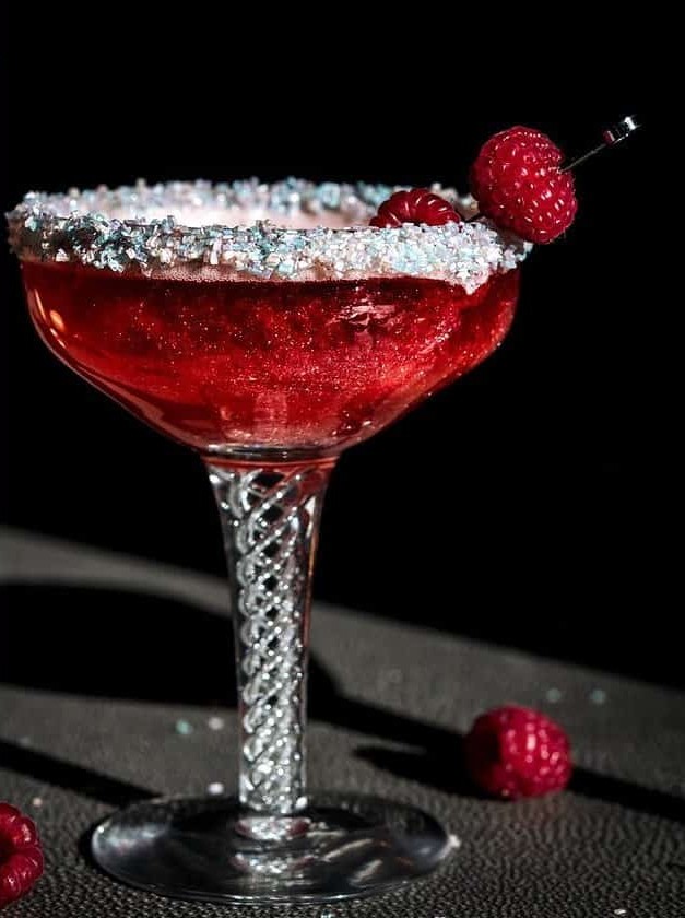 Raspberry Sparkle Holiday Cocktail