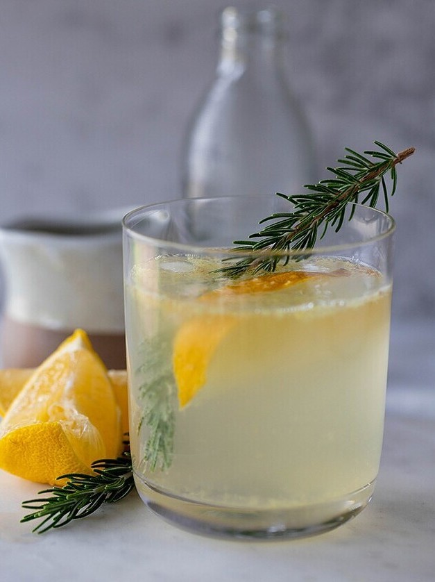 Ginger Rosemary White Wine Sparkler