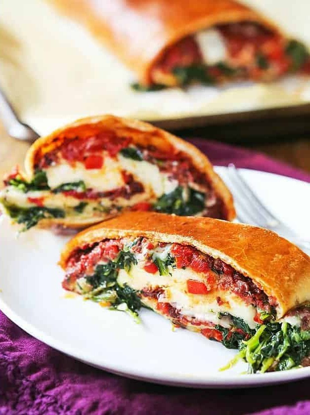 Veggie Filled Italian Bread Roll