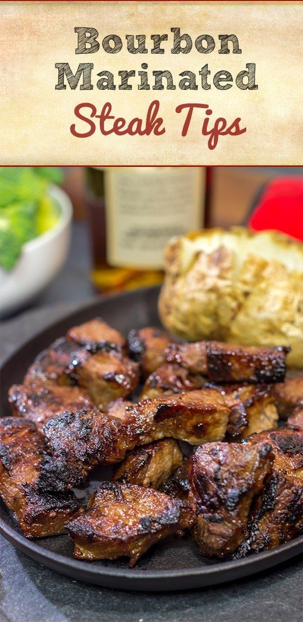 Bourbon Glazed Steak Tips Delight