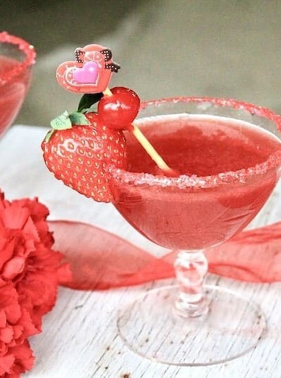 Sparkling Red Satin Kiss