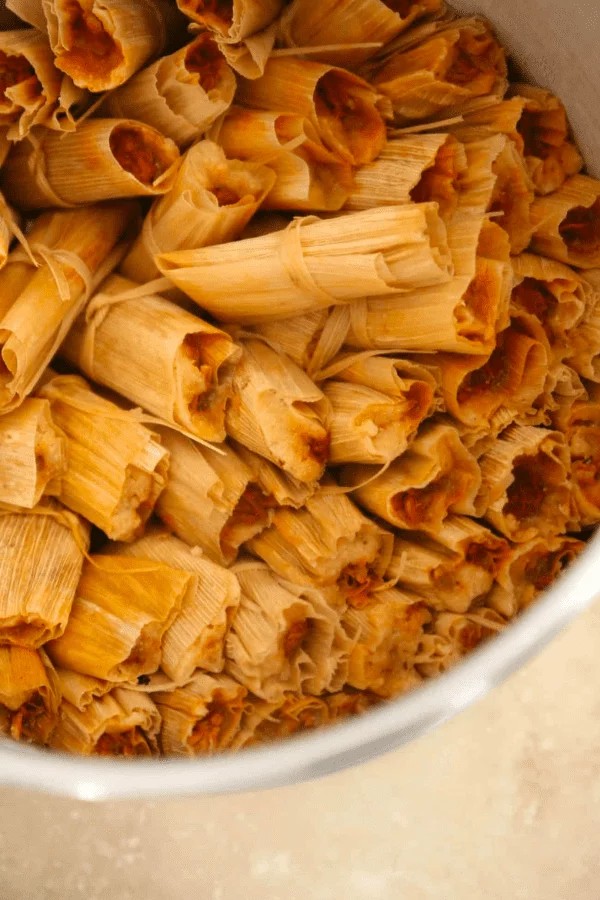 Spicy Red Chile Pork Tamales