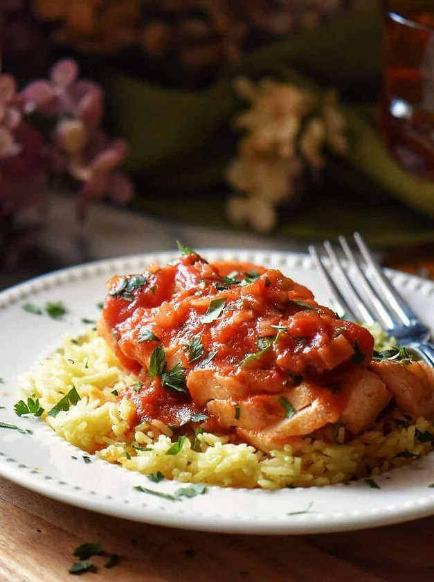 Quick Tomato Cod with White Wine Flair