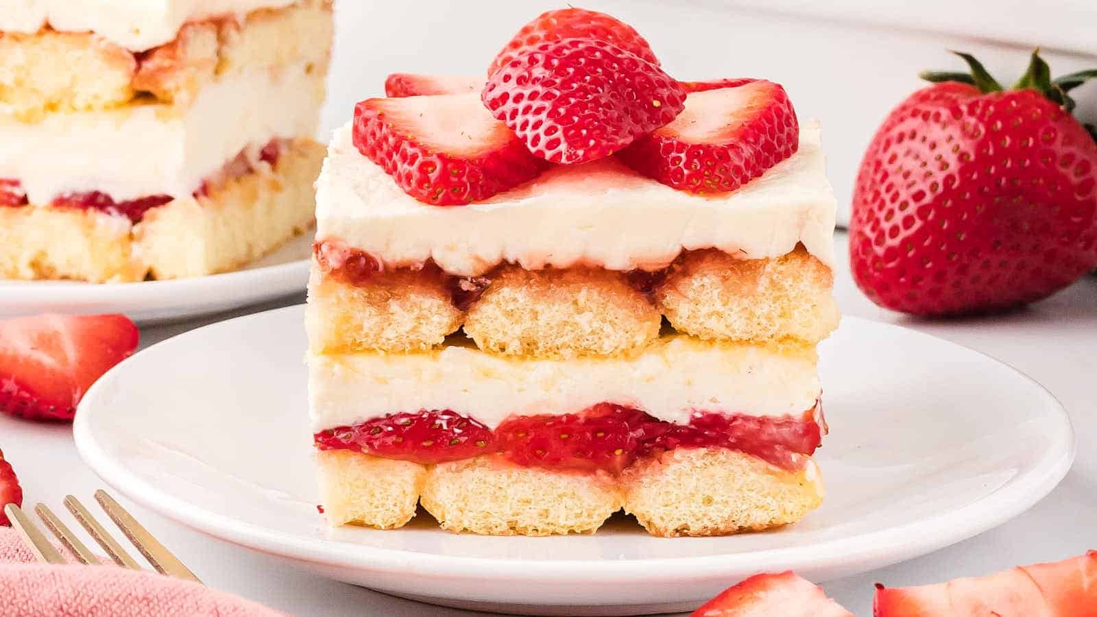 Strawberry Cream Layered Ladyfingers