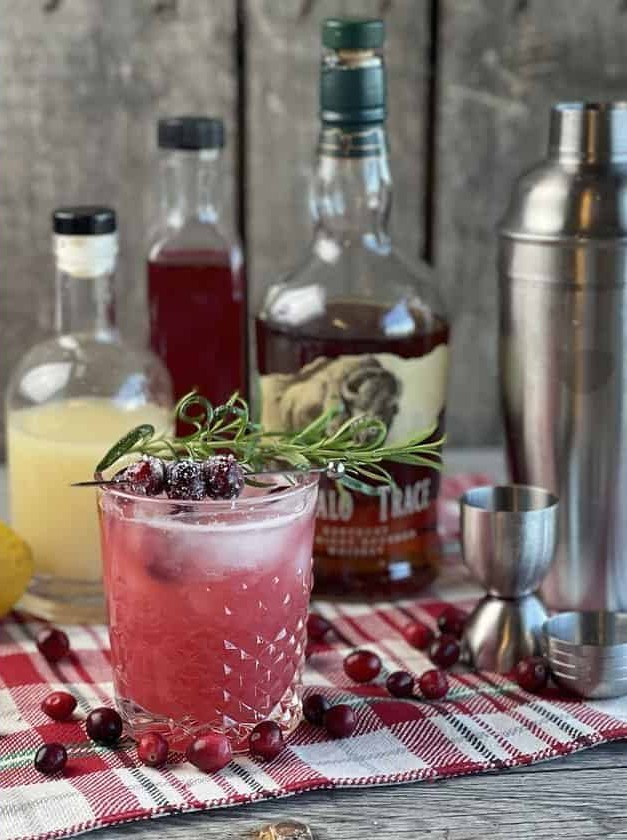 Bourbon & Berry Autumn Cocktail