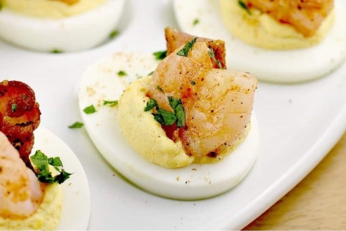 Shrimp Creole Twist on Classic Deviled Eggs