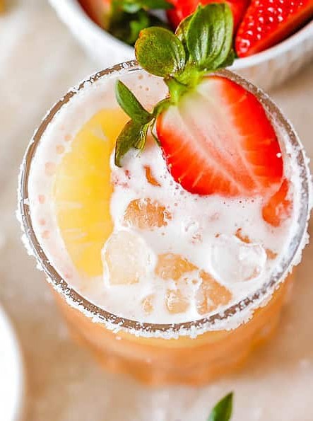 Strawberry Shrub Summer Tequila Spritzer