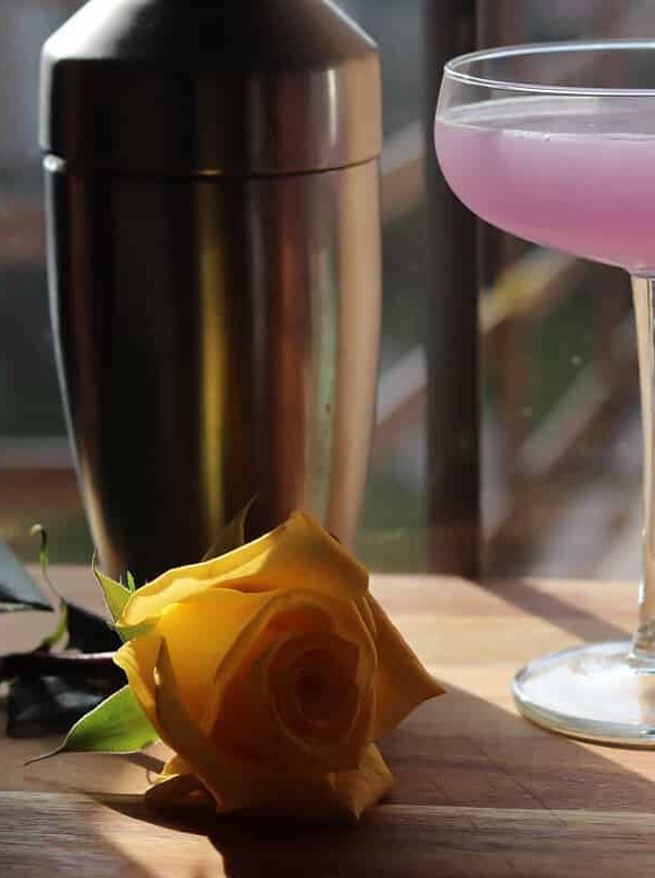Violet-Tinged Elegance in a Glass