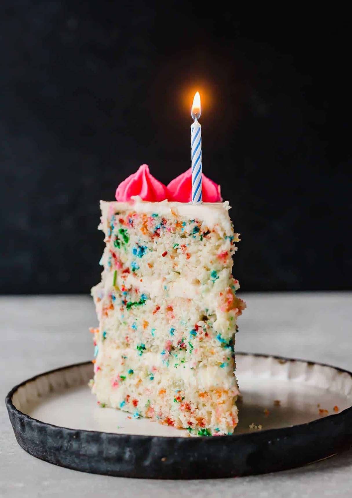 Fluffy Funfetti Cake with Easy Vanilla Frosting
