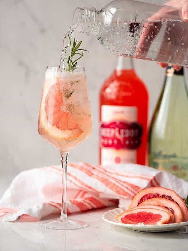 Grapefruit Sparkler with White Wine Twist