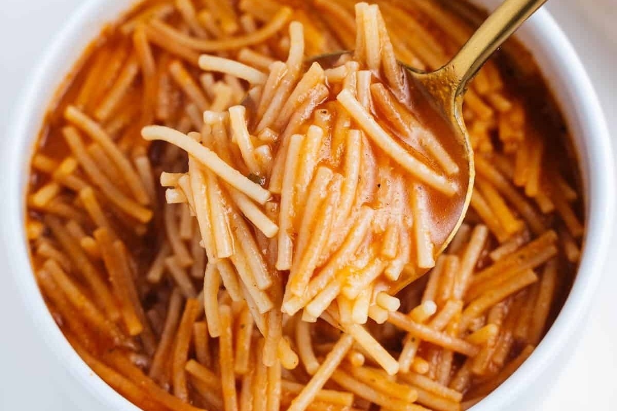 Fideo Soup Delights with Roasted Flavors
