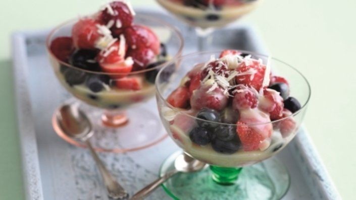 Berry Bliss with White Chocolate Drizzle