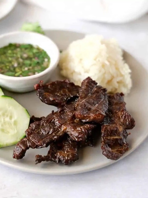 Spicy Oven-Baked Thai Beef Strips