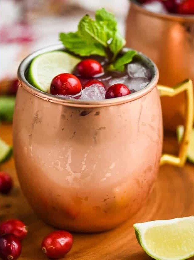 Cranberry Kisses in a Copper Mug