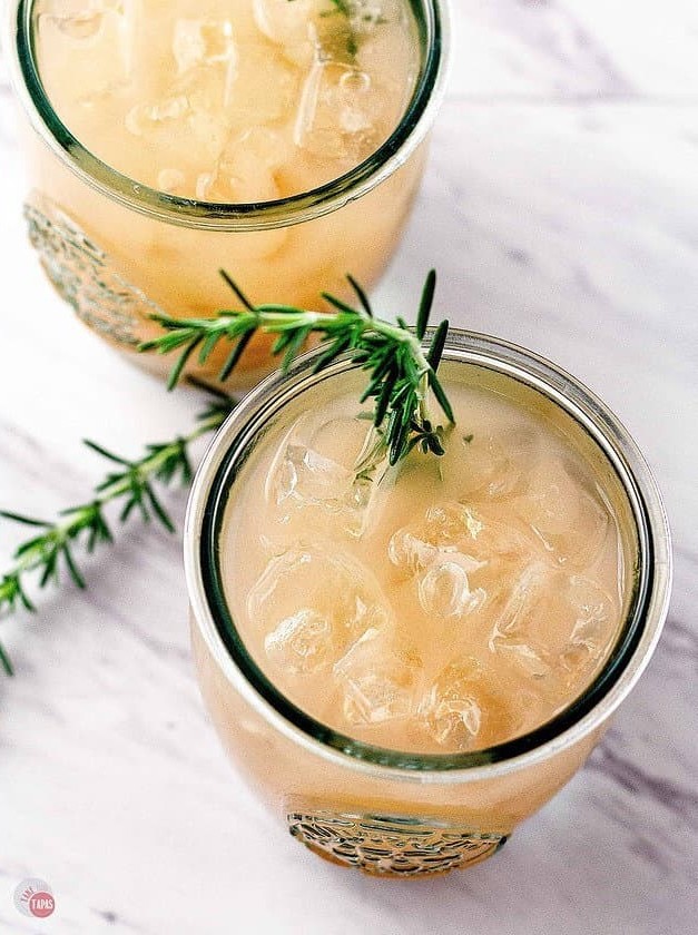 Rosemary Sparkle Grapefruit Rum Cocktail