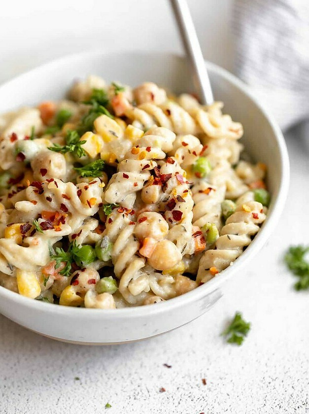 Creamy Chickpea Pasta Delight for Vegans