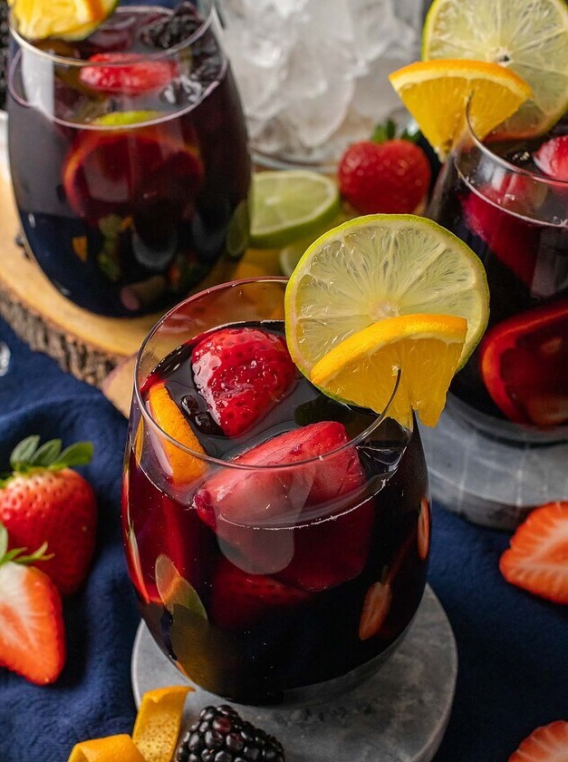 Red Wine Berry Bliss Cocktail