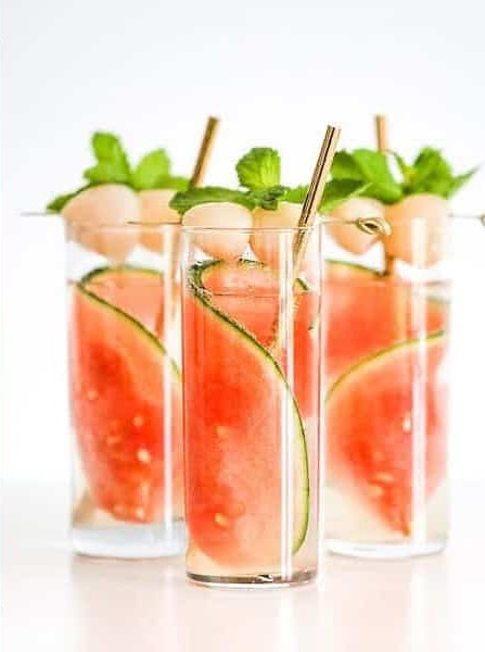 Summer Sparkle Watermelon Lychee Cooler