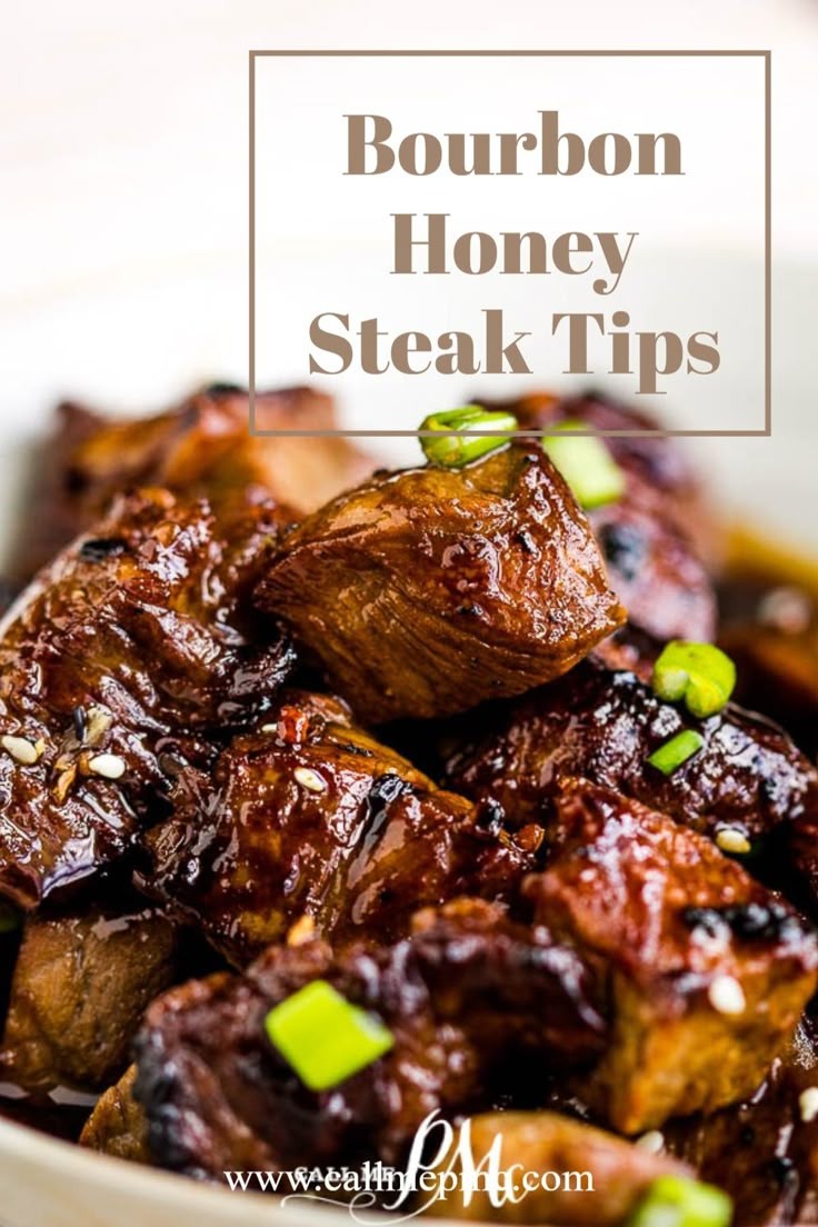 Bourbon Glazed Steak Tips Delight