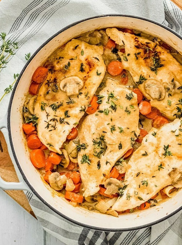 Garlic Thyme Chicken Dutch Oven Delight