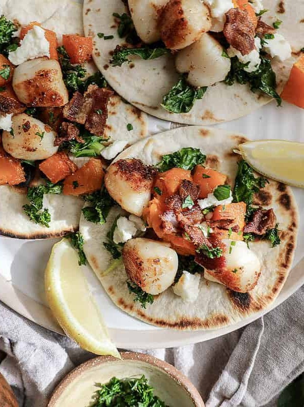 Cape Bay Scallop Tacos with Winter Squash