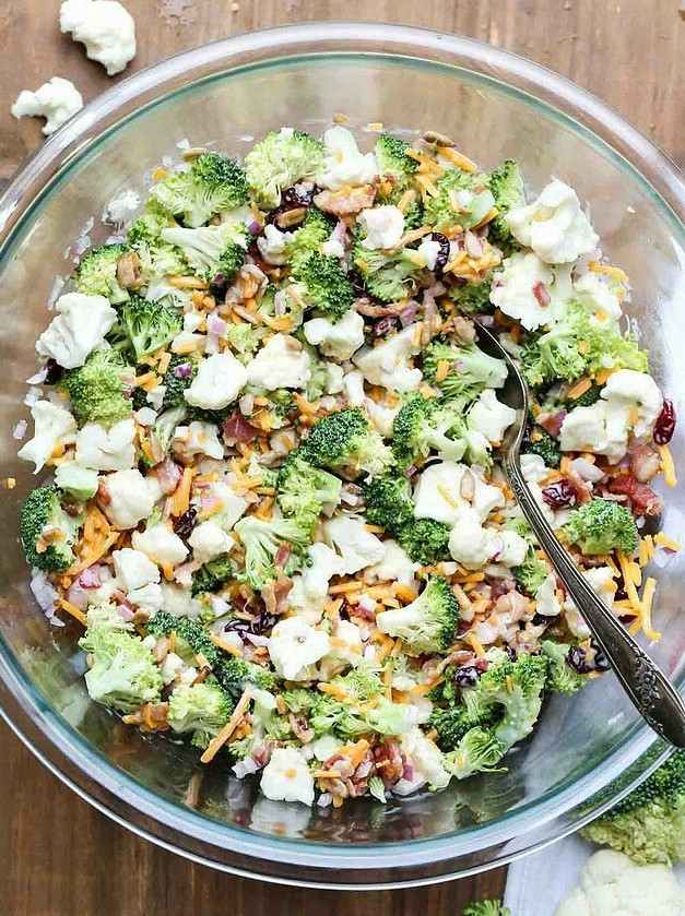 Broccoli Cauliflower Medley Salad
