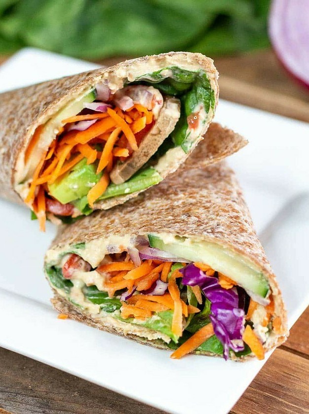 Hummus-Packed Vegan Wraps Delight