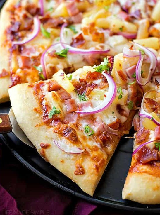 Sweet & Savory BBQ Pineapple Pizza