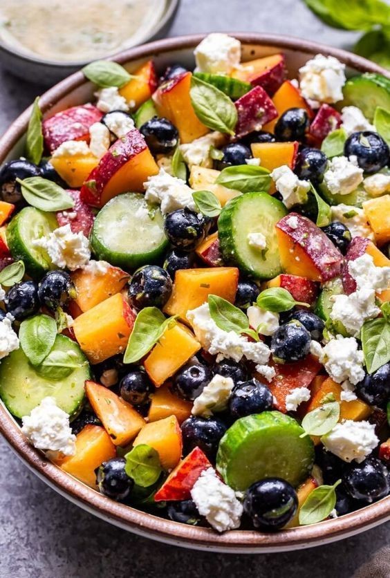 Peach Feta Delight: A Colorful Salad