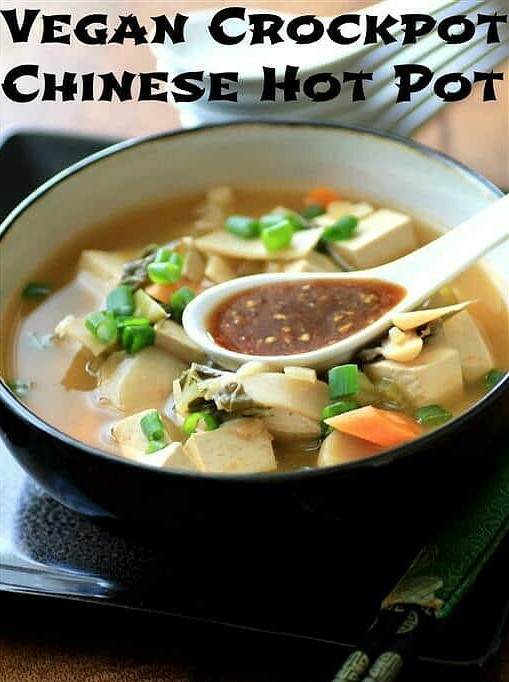 Vegan Crockpot Hot Pot with Asian Flair