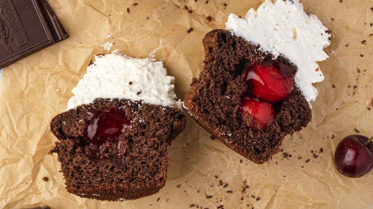 Quick Black Forest Cupcakes Made with Mix