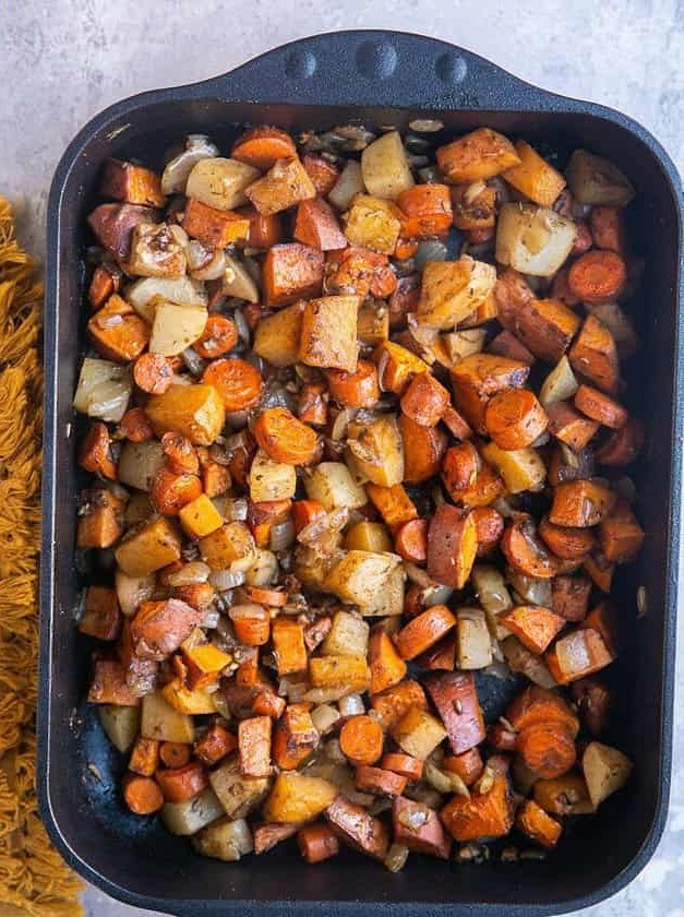 Roasted Root Veggies in Balsamic Flair