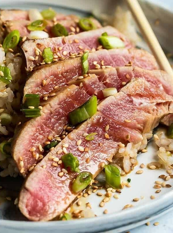 Searing Ahi Tuna with Zesty Ponzu Glaze