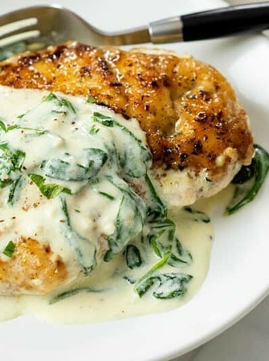 Spinach Stuffed Chicken Pasta Bake