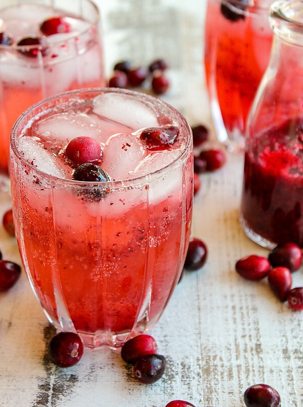 Vibrant Cranberry Vodka Sparkler