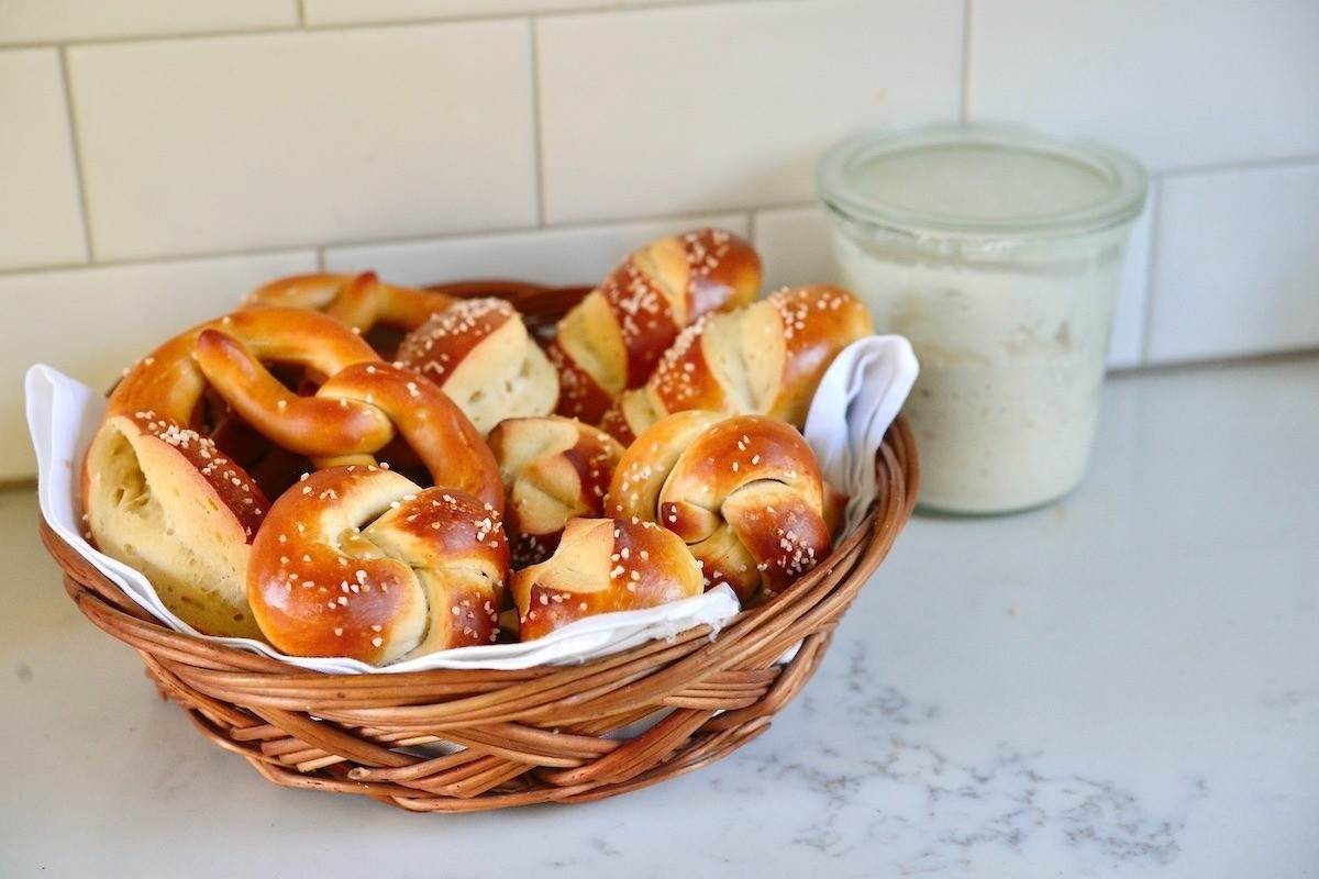 Soft German-Style Sourdough Pretzels Made Easy