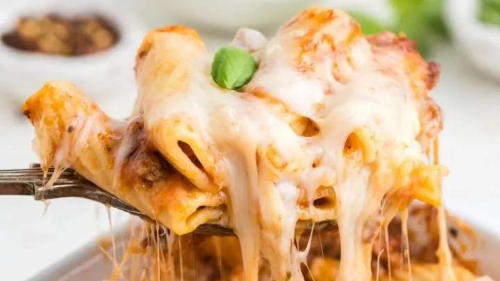 Quick Ground Beef Rigatoni Bake