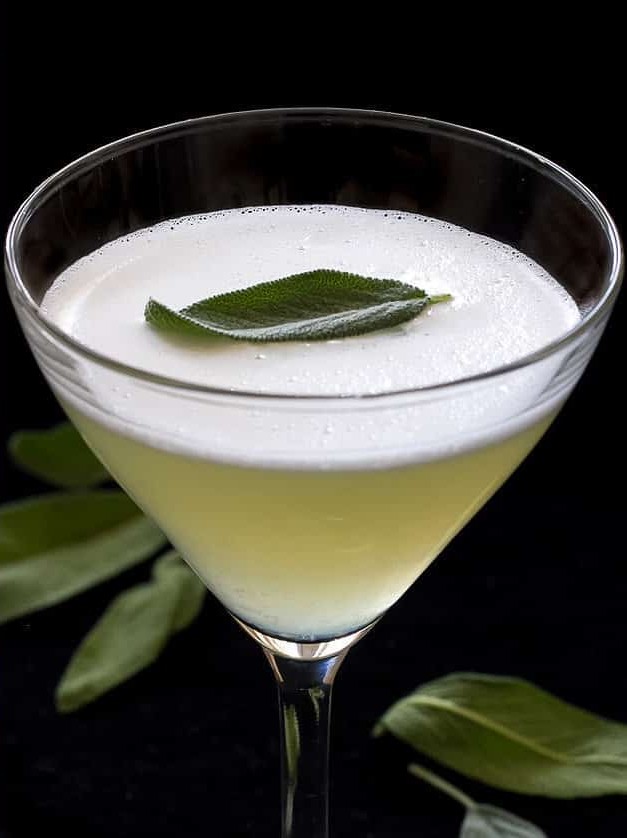 Gin & Sage Fizz Cocktail