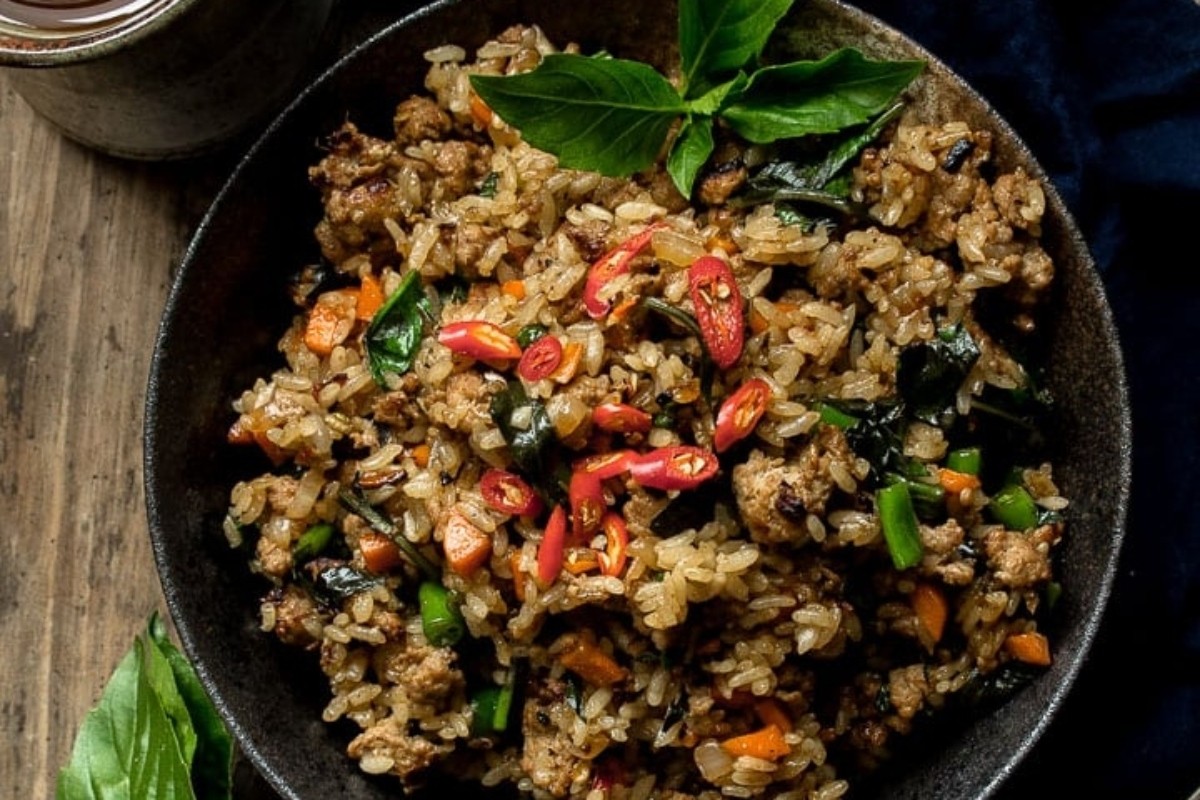 Ground Turkey Stir-Fry with Thai Basil Flair