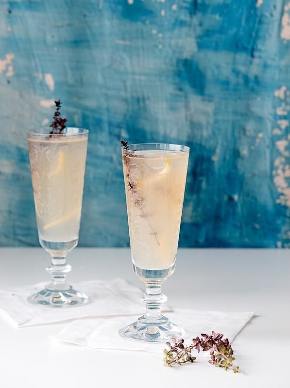 Gin Chambord Spritzer with Raspberries