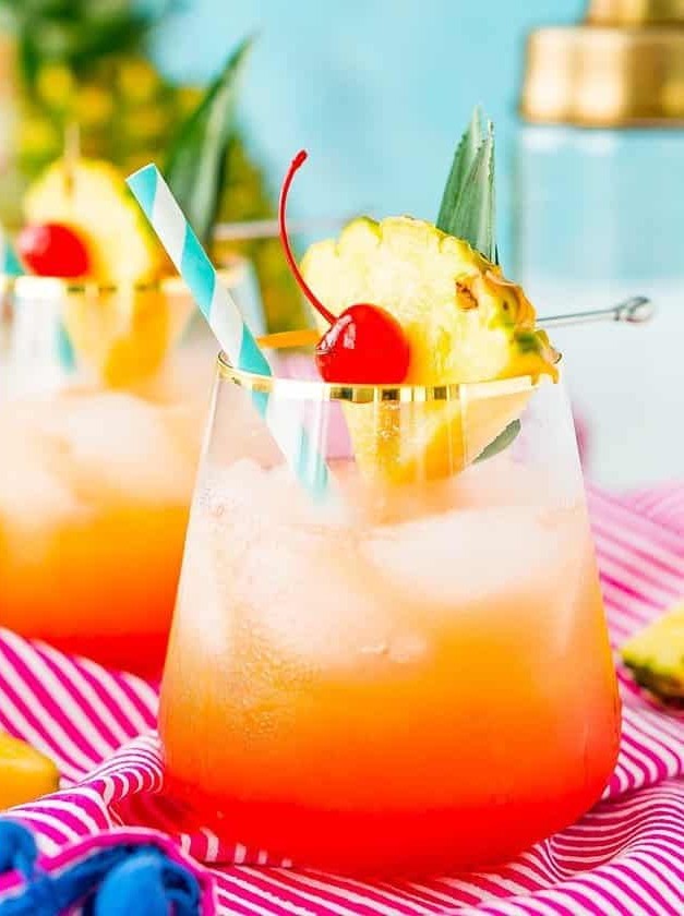 Island Paradise in a Glass Cocktail