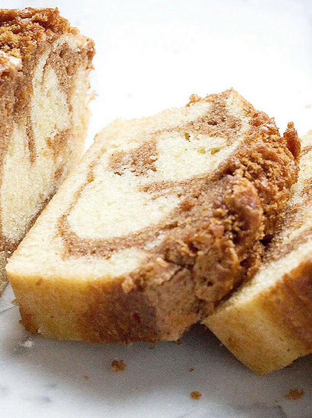 Warm Cinnamon Swirl Vanilla Pound Cake