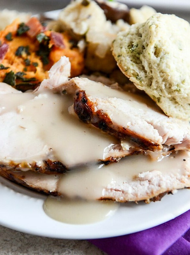 Smoked Turkey Breast with Bourbon Cider Glaze